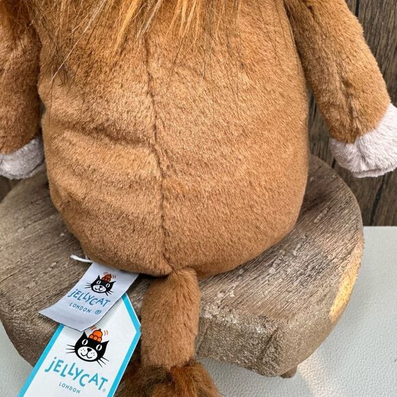 Jellycat Brown and Orange Highland Cow Stuffed Animal - Picture 9 of 13